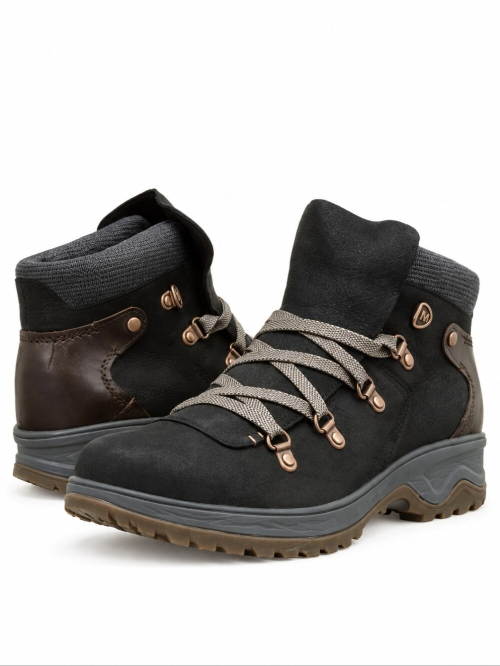 Merrell Eventyr Bluff Waterproof Hiking Boots Black Lace Up Gorpcore Womens Sz 7